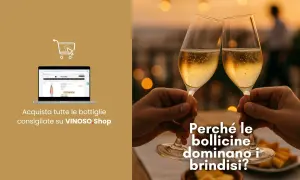Due calici di spumante, simbolo di brindisi e celebrazione, perfetti per ogni occasione. Scopri il fascino del metodo classico su VINOSO.Shop.
