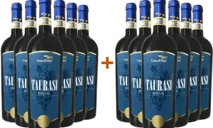 Dodici bottiglie di vino Taurasi DOCG Case d'Alto, il miglior Taurasi per eccellenza.
