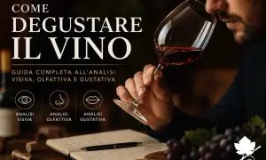 Guida alla degustazione del vino: analisi visiva, olfattiva e gustativa. Una tabella aromi vino per scoprire ogni sfumatura.