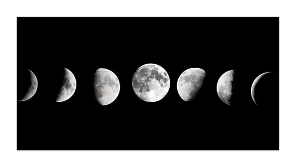 Fasi lunari, ideali per un calendario per travasare il vino.